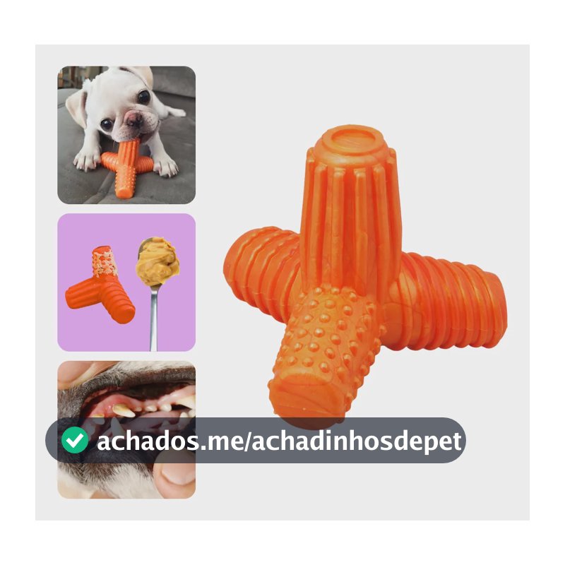 Mordedor Tridimensional 4 Dogs Soft Para Cães Pet Games Pp Laranja