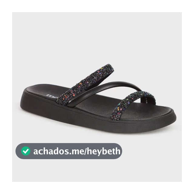 Sandalia Papete Moleca Feminina Tiras Strass Macia Original