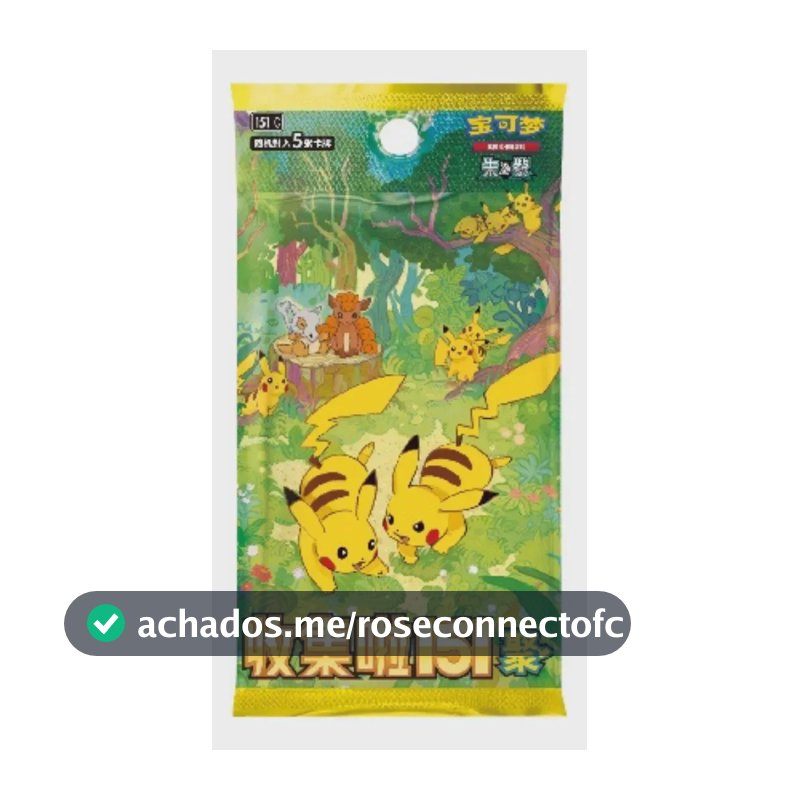 Booster Avulso Collect 151 Gathering Pokémon Pikachu Chinês Collect 151 - Gathering Pikachu Chinês