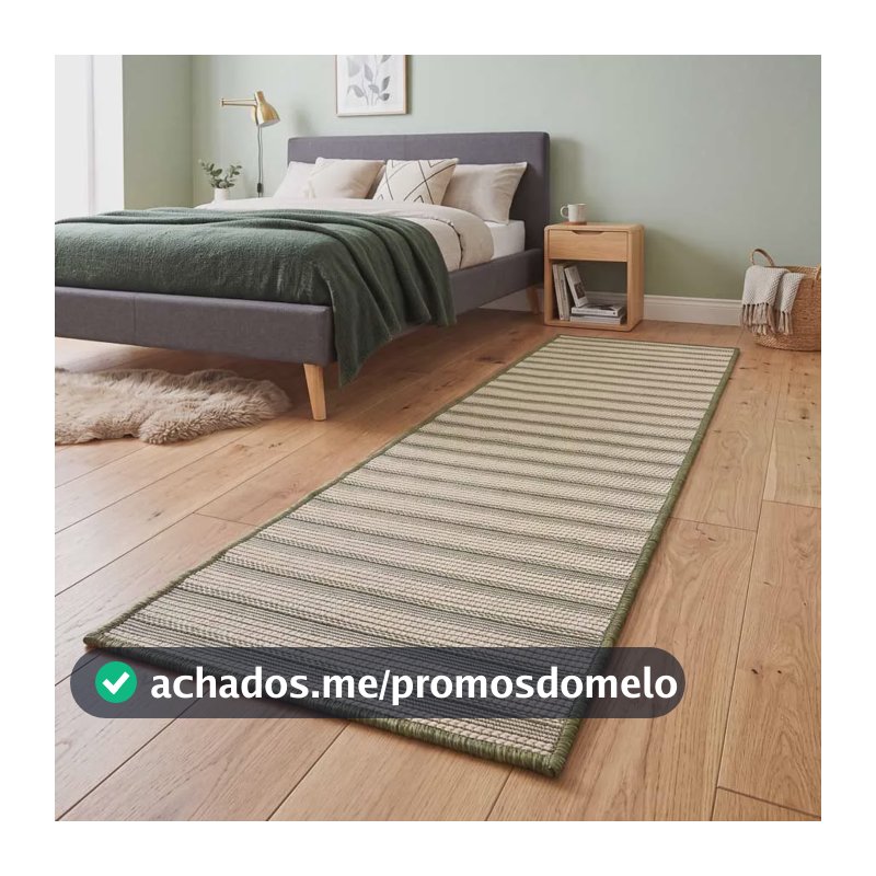 Tapete Passadeira Longa Corredor 2,00x0,50 Metros 2 M 50 Cm Atrium Verde Mesclado