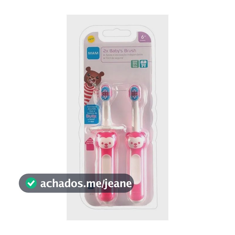 Kit Escova Dental Baby S Brush Rosa Mam