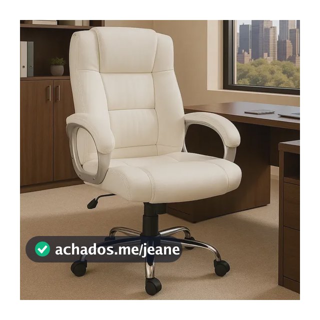 Cadeira Presidente Ergonômica Giratória Couro Sintético