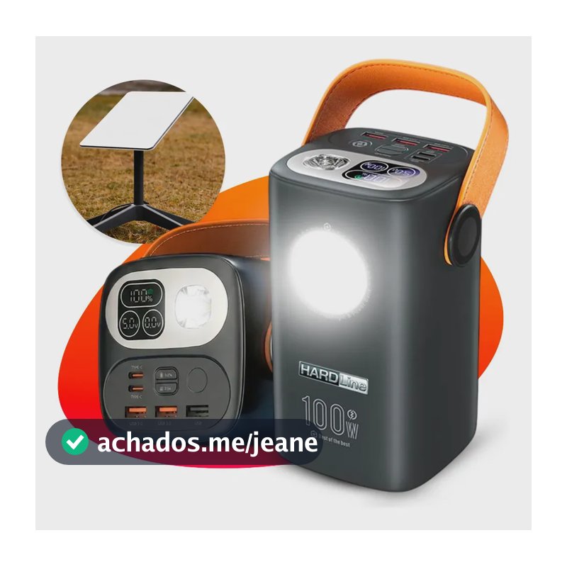 Power Bank 60.000mah 100w Para - Starlink Mini Ultra Rápido Carregador Portátil E Notebooks Celulares Computadores Viagens Trabalho Home Office Proteções Contra Sobrecarga- Marca Hardline