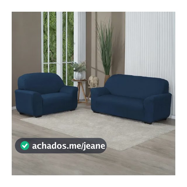Kit 2 Capas Sofá (2 E 3 Lugares) Malha Gel Lavável Elásticas