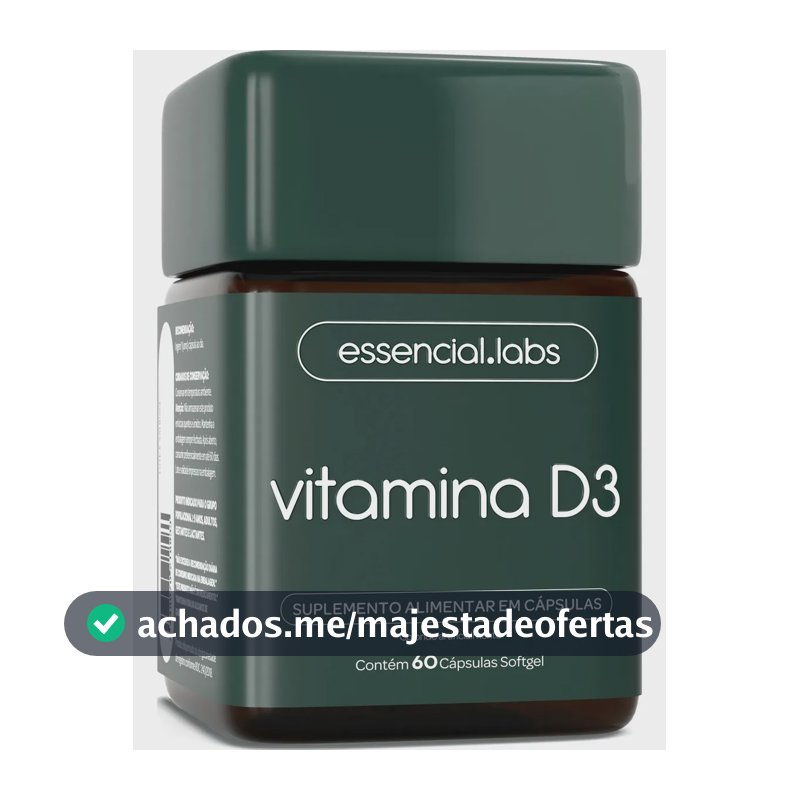 VITAMINA D3 2000ui - 60 Cápsulas Softgel - Fórmula Concentrada com Máxima Absorção