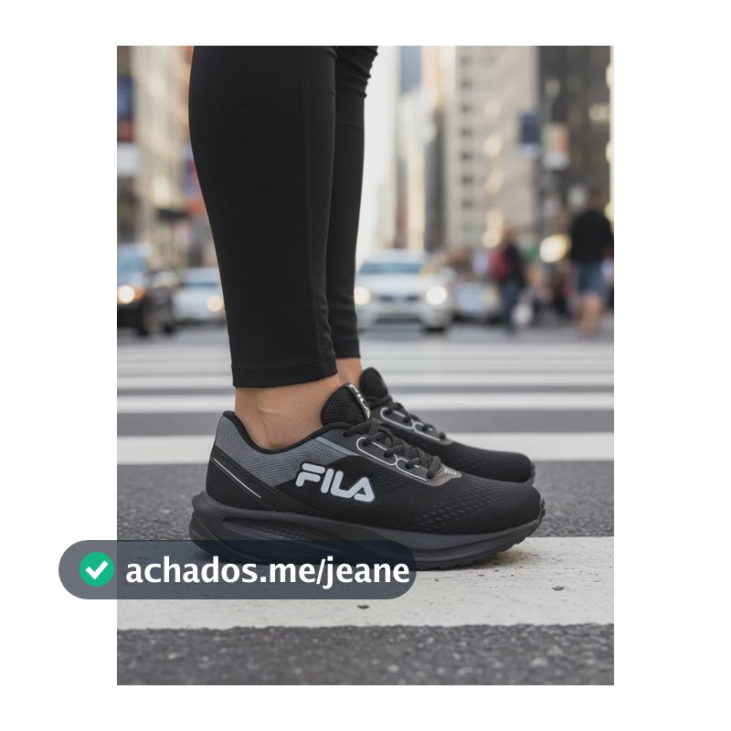 Tenis Fila Feminino Rise Up W Preto/cinza/grafite Liso 35 Br
