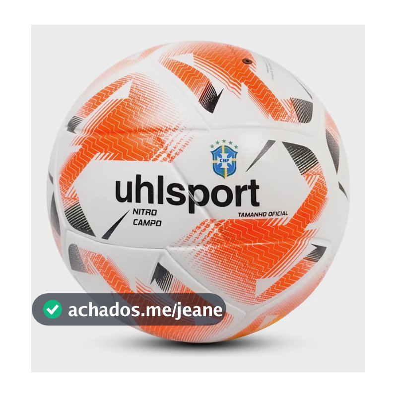 Bola Futebol De Campo Uhlsport Nitro Profissional Original Branca/laranja