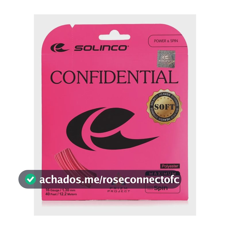 Corda Solinco Confidential Soft 16l 1.25mm Pink 1 Set 12m 1.25 Mm Rosa-chiclete