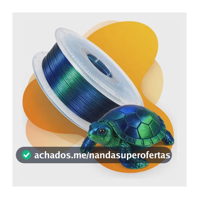 Filamento Pla Silk Seda 1kg 1.75mm Para Impressora 3d E Impressao Flexível Metálica Metalizado Sem Entupimento Fosco Hyper High Speed Ultra Duas Cores Duo Color Azul Escuro E Verde