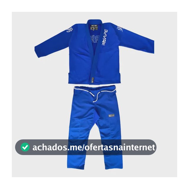 Kimono Jiu-jitsu Brape Combat - Azul Bordado Prata