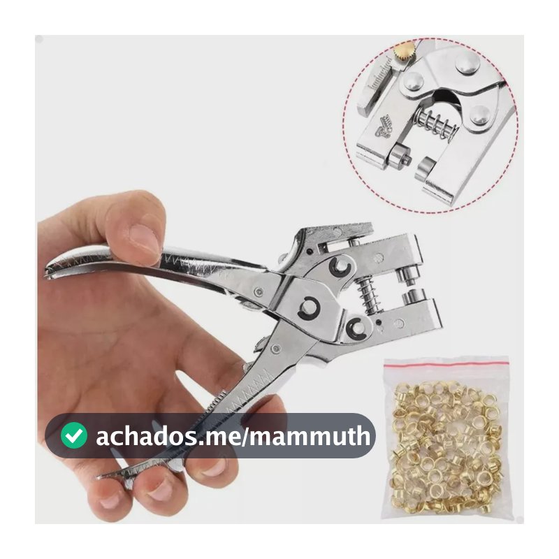 Alicate De Ilhós Profissional 2 Em 1 Furador E Vazador