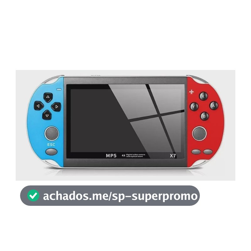 Máquinas portáteis de videogame para adultos e crianças X7 Color Azul/Vermelho