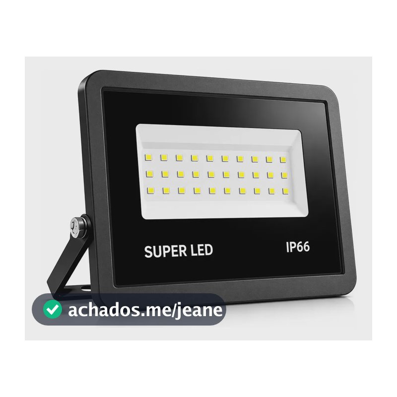 Refletor Led 100w Smd Prova D´água Ip66 Holofote 6500k  127/220v Preto Branco-frio
