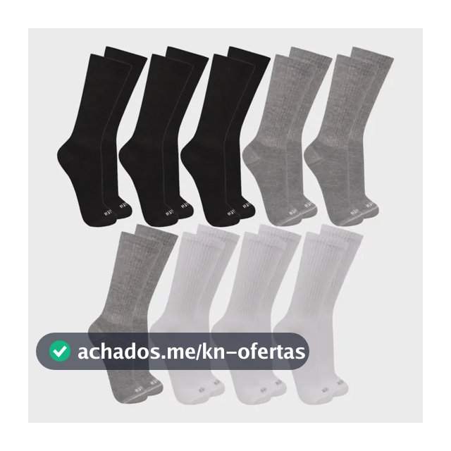 Kit 9 Pares De Meias Cano Longo Lisa Trifil Sport Original