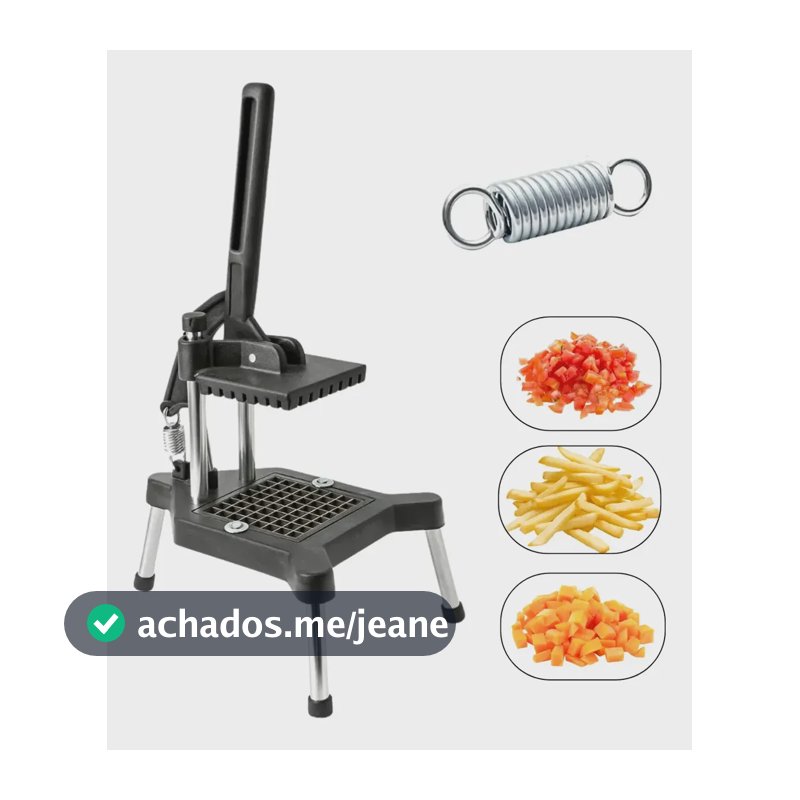 Picador Cortador De Legumes E Frutas Reforçado Profissional  Preto