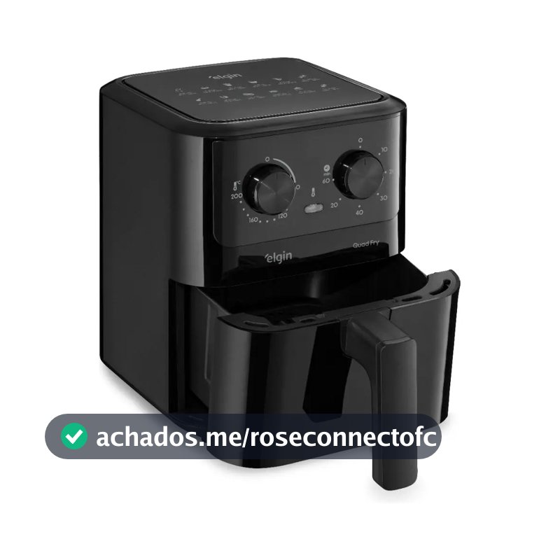Fritadeira Elétrica Air Fryer Quad Fry 4,2 L,1400w Preto Elgin