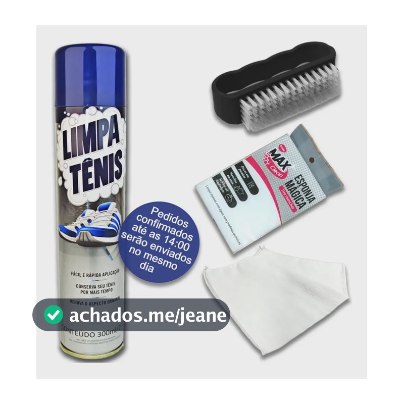 Limpa Tênis Premium Petroplus Kit Top Limpeza Profunda Cinza