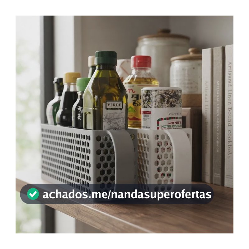 Cesto Organizador De Despensa E Geladeira Com Alça Branco