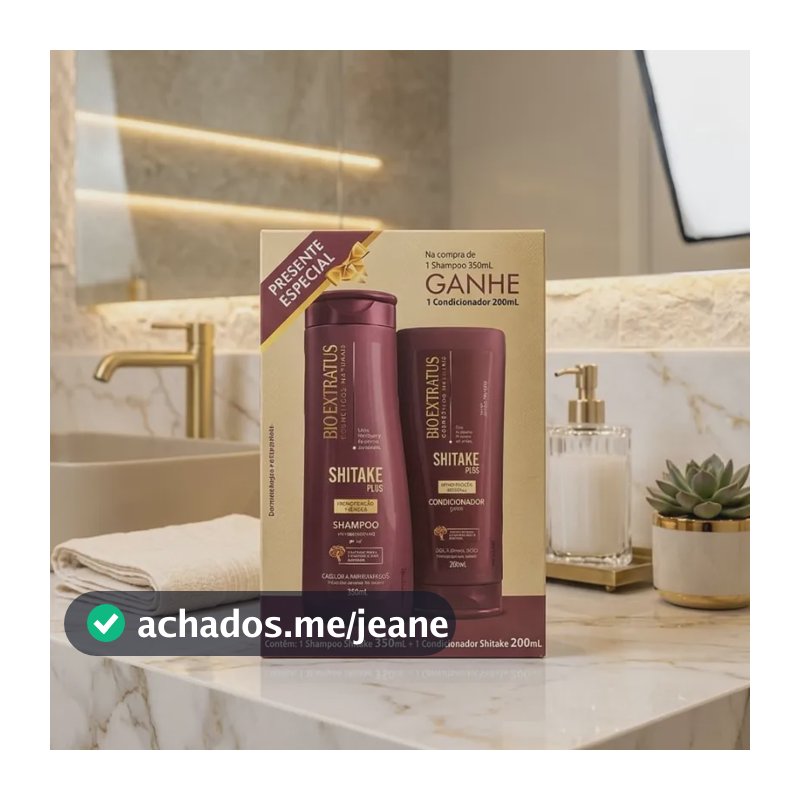 Kit Promocional Shitake Plus Bio Extratus Shampoo 350ml + Co