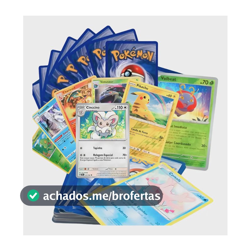 50 Cartas Pokémon Sem Repetidas Original Copag Com Brilhante