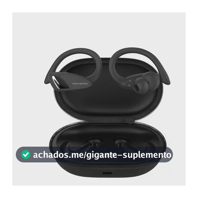 Fone De Ouvido Sem Fio Bluetooth Esportivo Gancho De Orelha Preto