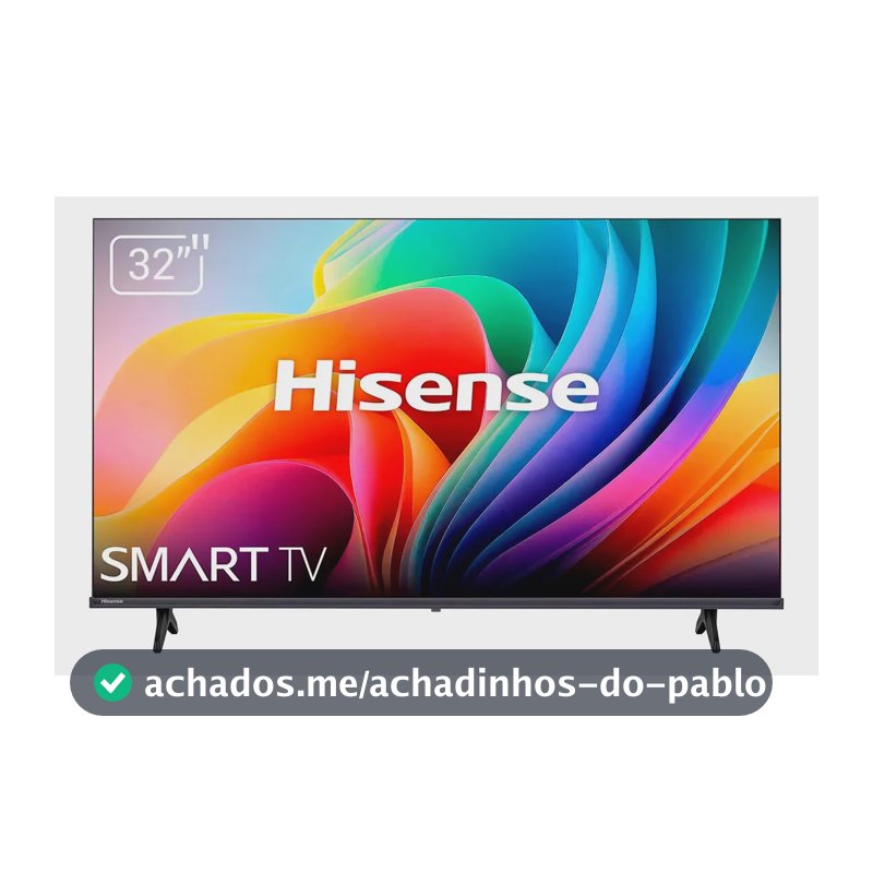 Smart TV Hisense HD 32" Polegadas 32A4NV com HDR10, DTS Virtual X, Compatibilidade Alexa