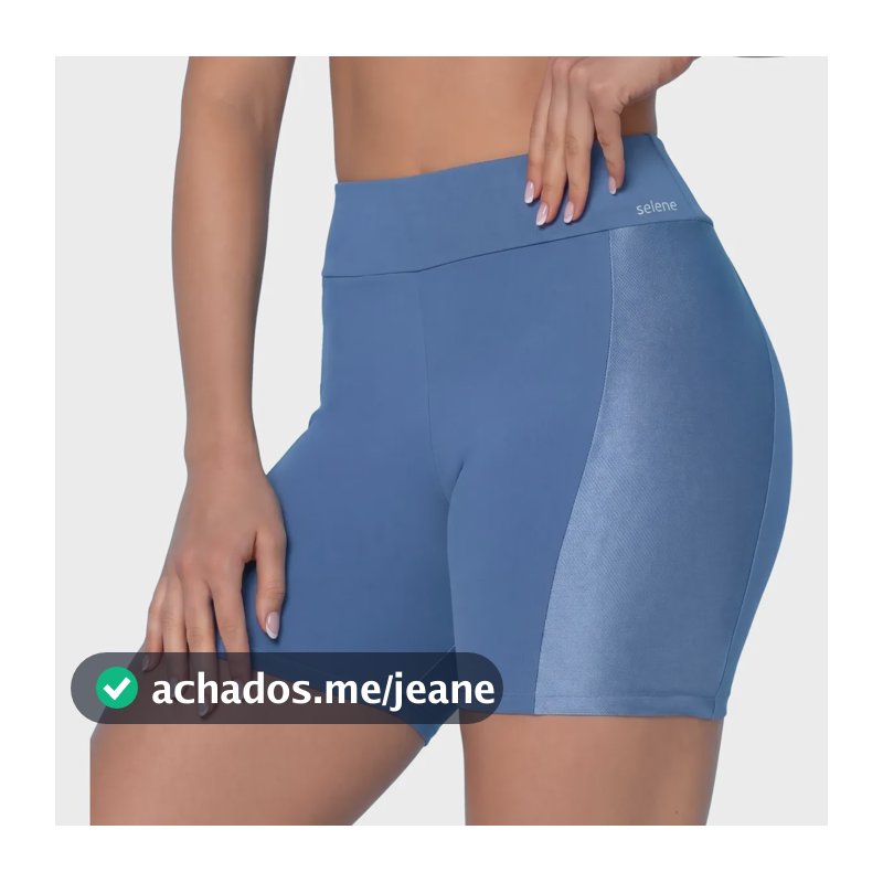 Short Academia Feminino Selene Zero Transparência Poliamida Náutico Fitness Corrida Esportivo M