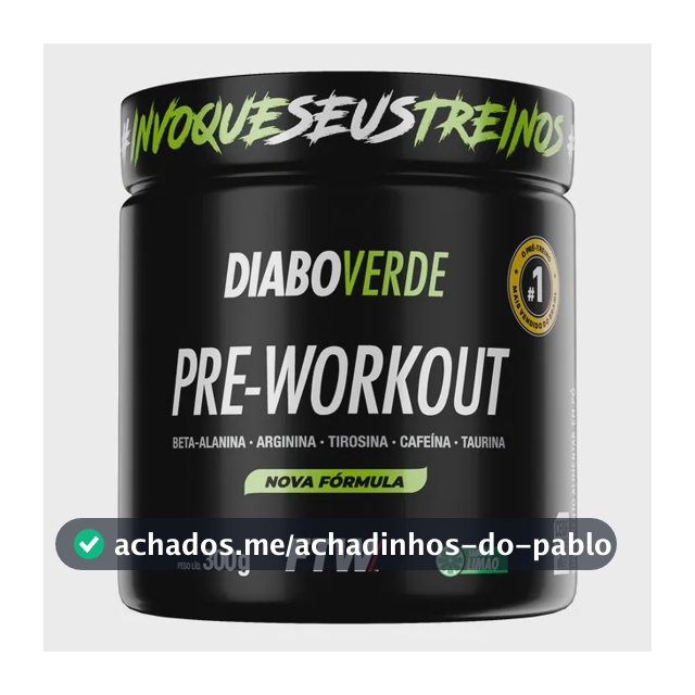 Suplemento FTW Diabo Verde Pre-Workout en pó sabor limão x 300g