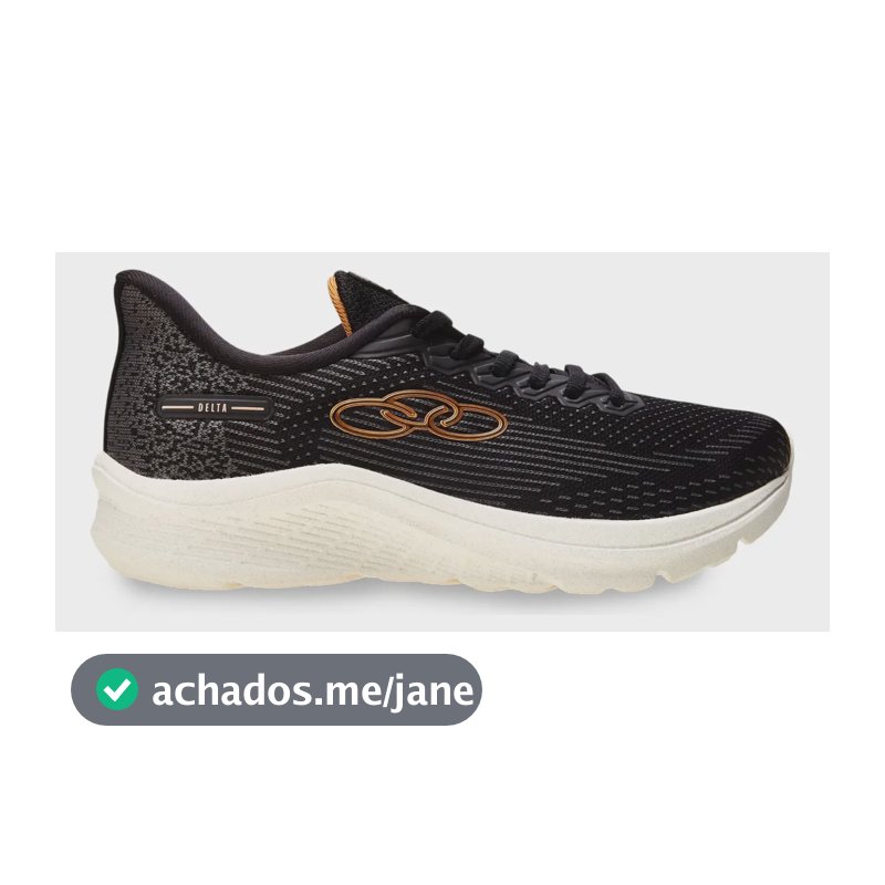 Tênis Masculino E Feminino Delta 122 Olympikus Preto/chumbo Liso 35 Br