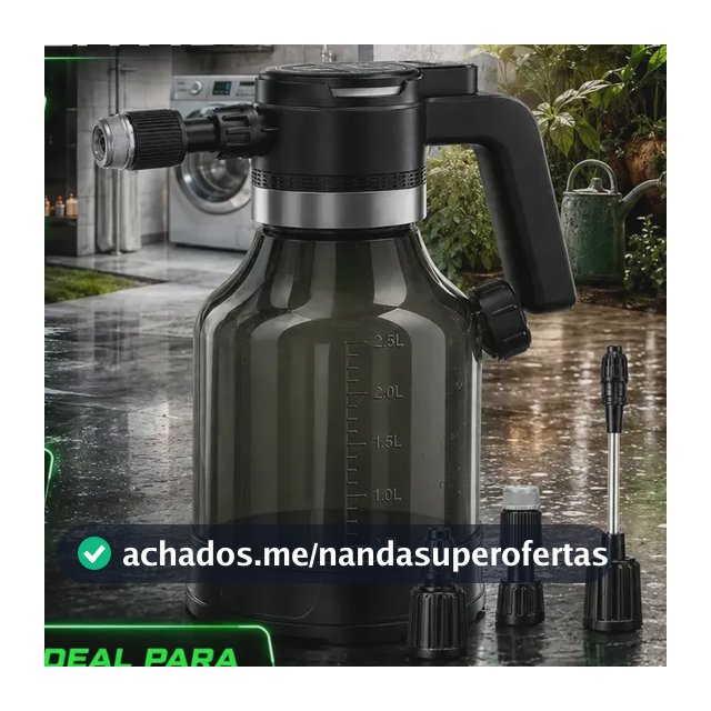 Frasco de Compressão Prévia Elétrico para Jardinagem e Limpeza de Carros 2.5 L