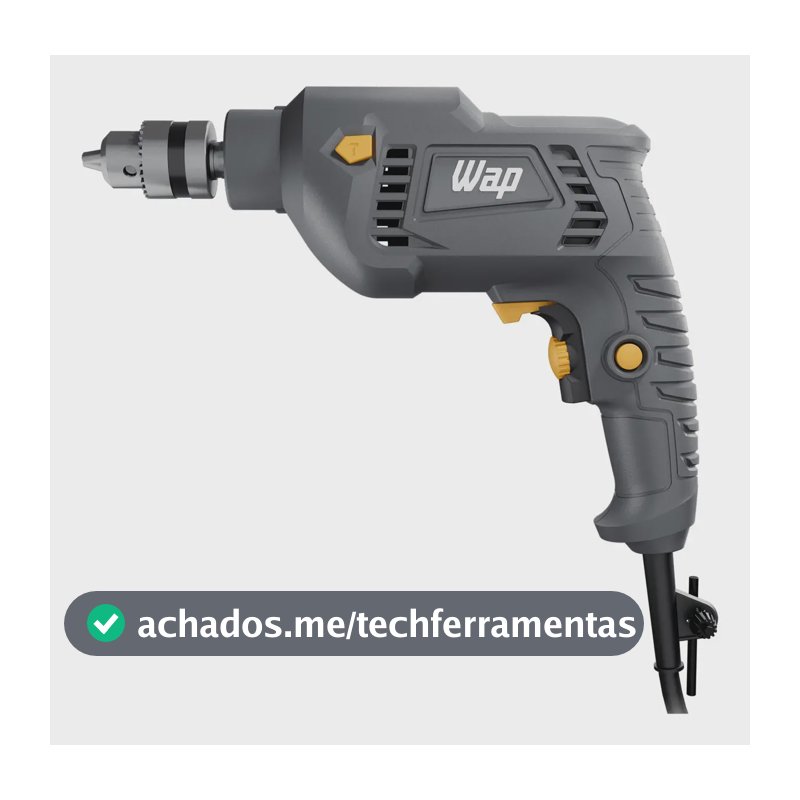 Parafusadeira e Furadeira de Impacto WAP WF 700FE Mandril de 3/8'' 700W Cinza e Amarela