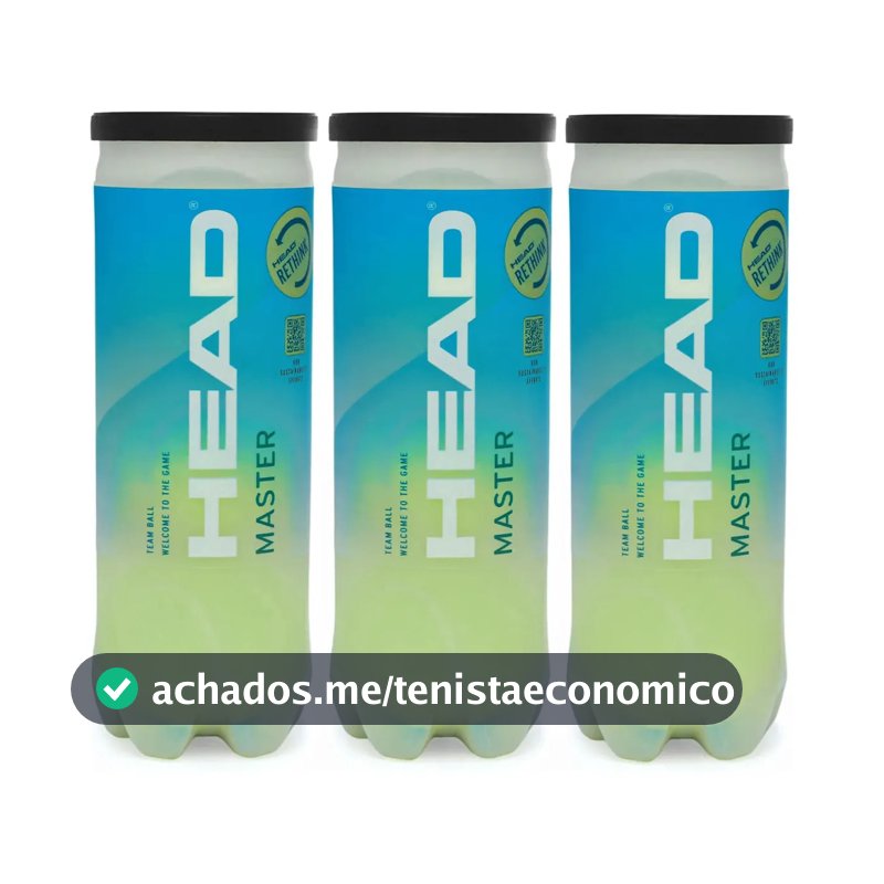 Bola De Tênis Head Master Pack Com 3 Tubos