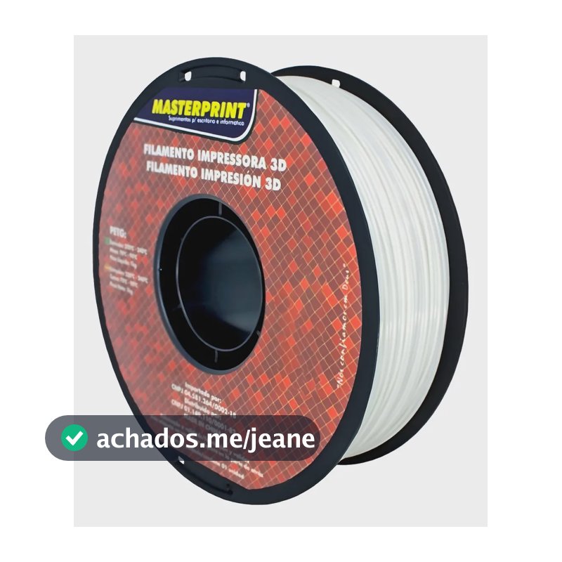 Filamento Impressão 3d 1,75mm 1kg Masterprint Petg Cor Branc Branco