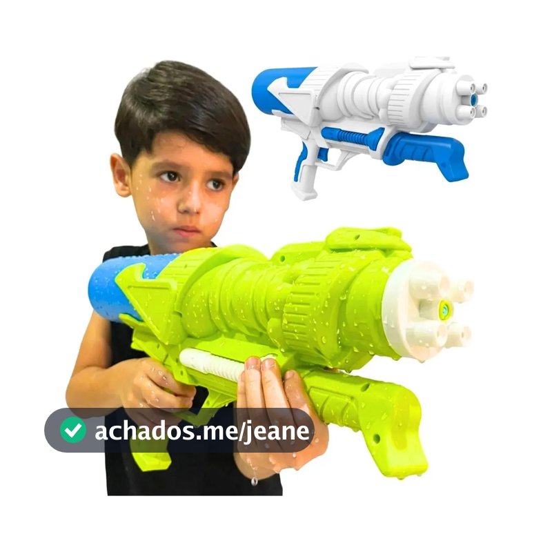 Lança Água Arma Grande Arminha Brinquedo Criança Brinquedo Azul