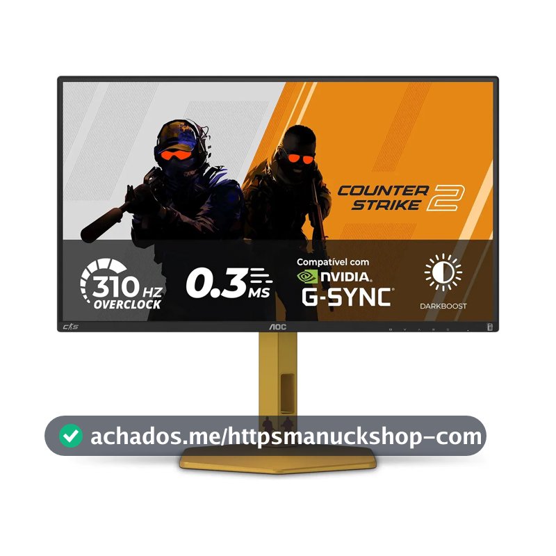 Monitor Gamer AOC AGON CS2 25" 310Hz 0.3 ms HDR400 IPS Base Ajustável CS25G