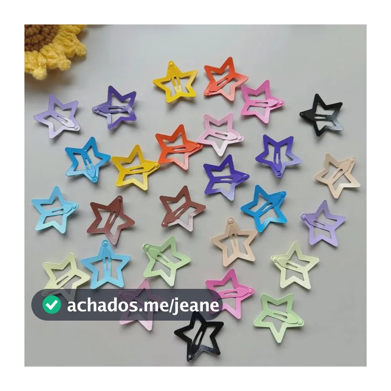 30unid Presilhas Tic Tac Estrela Sortidos Prendedores Cabelo Sortidas/coloridas