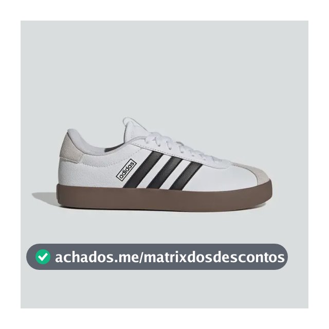 Tênis adidas Feminino Vl Court 3.0 Jk3144 Ftwwht/cblack/greone Liso 37 Br
