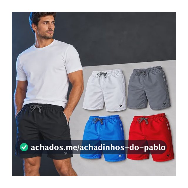 Kit 5 Shorts Praia Masculino Bermudas Verão Academia Treino