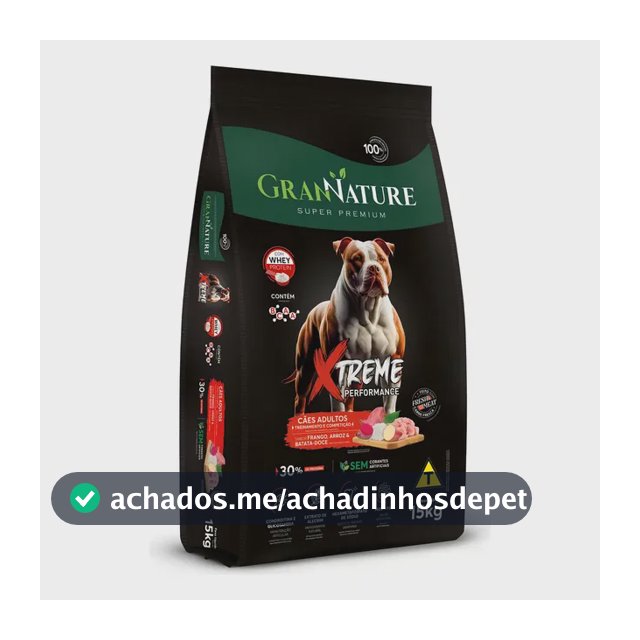 Ração Gran Nature X-treme Super Premium Cães Adulto 15kg C/ Whey