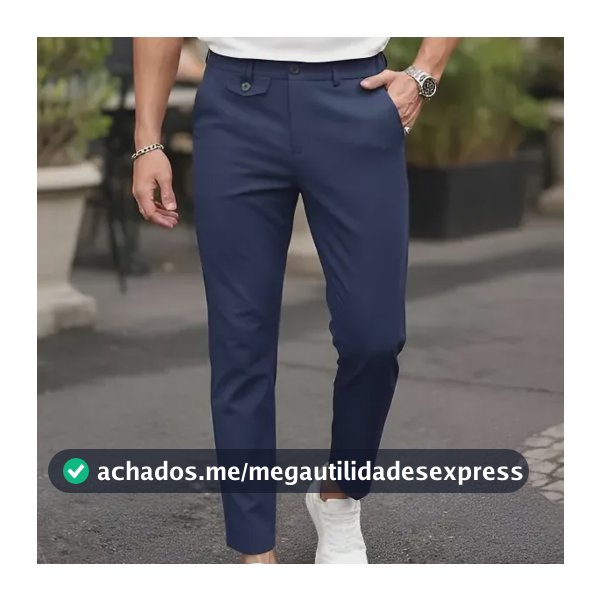 Calça Masculina Alfaiataria Italiana Moderna Social Aba