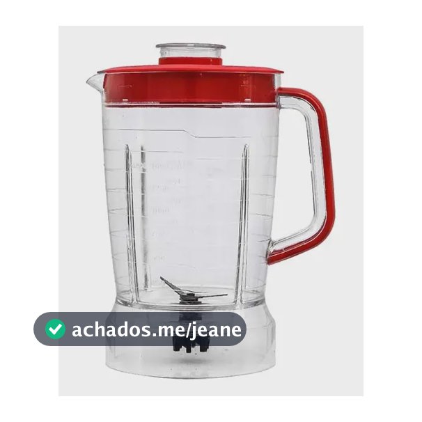 Copo para Liquidificador Compativel Mondial Inox Turbo L1000 - L1100 - L1200 Cor Vermelho