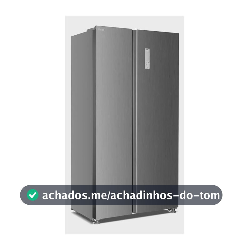 Geladeira 437L Philco Inverter Side by Side Inox PRF535I