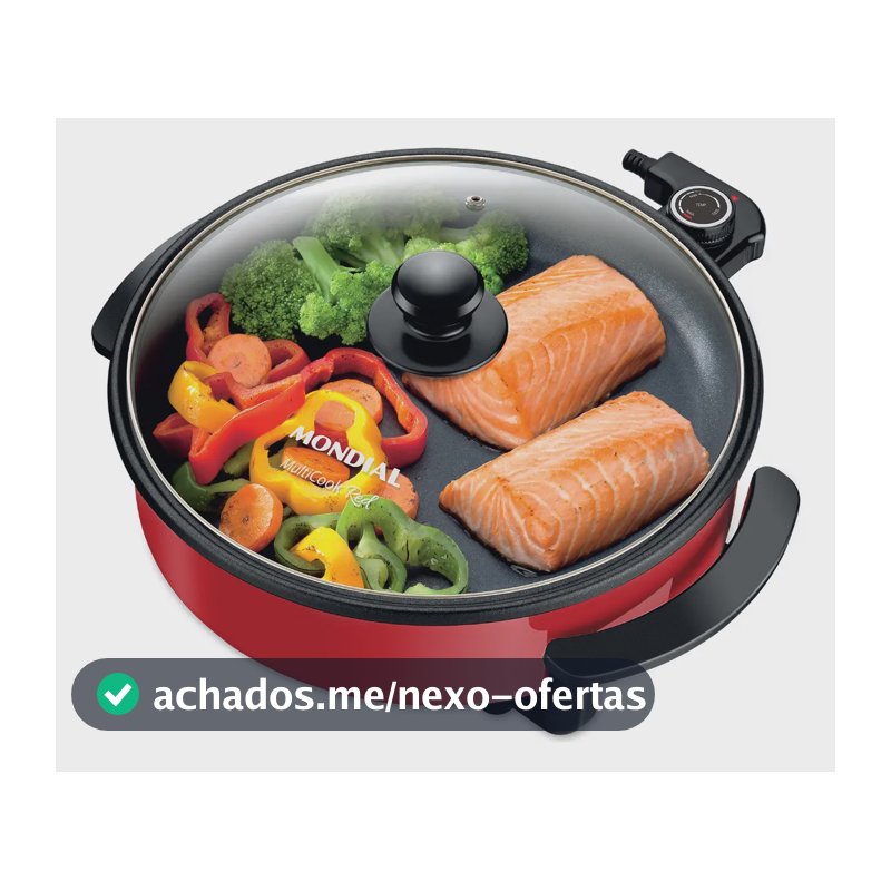 Panela Elétrica Pe-28 Redonda 1200w Mondial Cor Vermelho