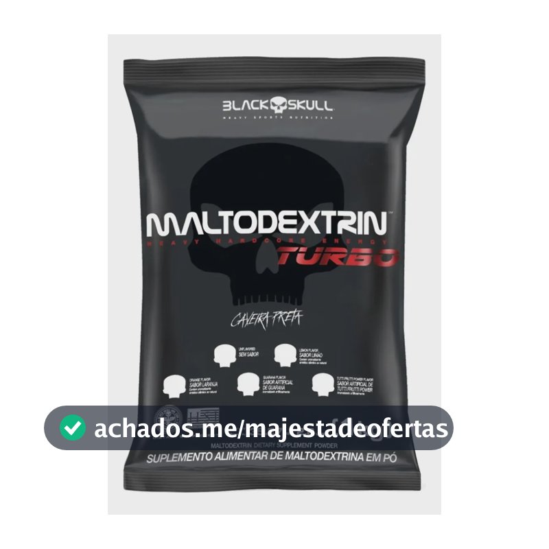 Refil Maltodextrina Turbo Sem Sabor 1kg Black Skull Sem Sabor