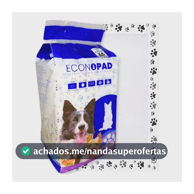 Tapete Higiênico Sanitário Cães 30un 90x60 Econopad Branco Branco