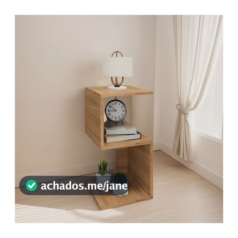 Mesa De Cabeceira Nicho De Mdp Mesinha Quarto Sala Decoração Brovália Marrom