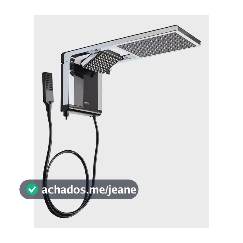 Chuveiro Elétrico Acqua Duo Ultra Preto com Cromado Lorenzetti