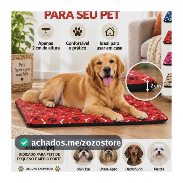 Caminha Pet Colchonete Slim Cachorro E Gato Modelo Simples