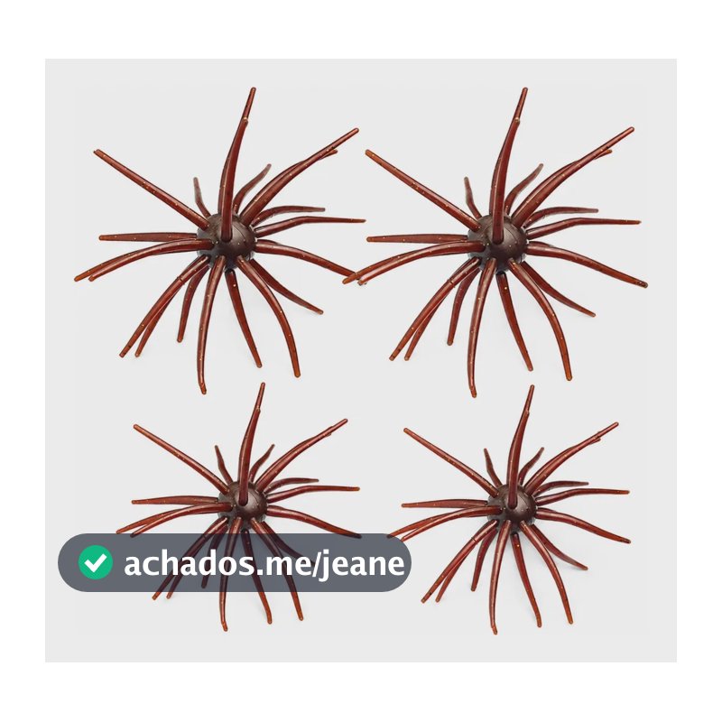 Kit 4 Iscas Soft Tpe Ouriço-do-mar Para Pesca Mar E Rio Marrom 4cm-4 Pcs