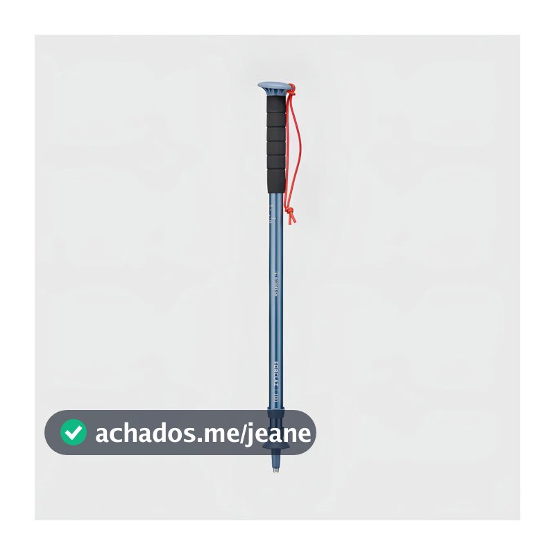 Bastão de Trilha Forclaz MT100 Azul Caminhada Trekking Alumínio Travamento Rápido